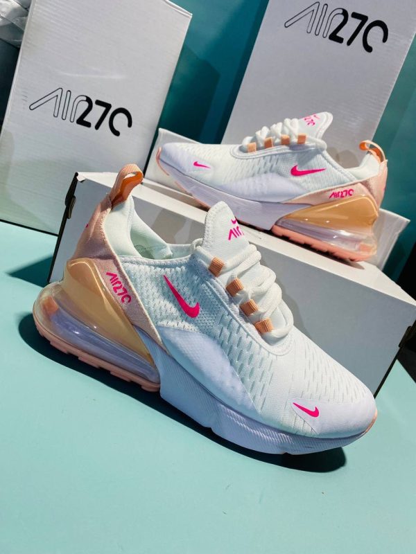 Nike Air Max 270s Essential White Bright Mango Women's Sneakers Nike Air Max 270s Essential White Bright Mango Women's Sneakers