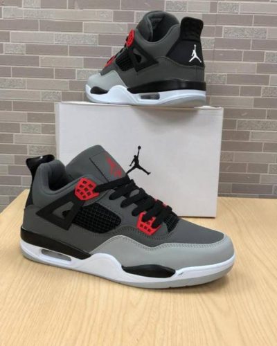 Nike Air Jordan 4 Retro Infrared IV Women's Black Grey Rep