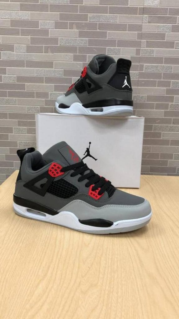 Nike Air Jordan 4 Retro Infrared IV Women's Black Grey Rep