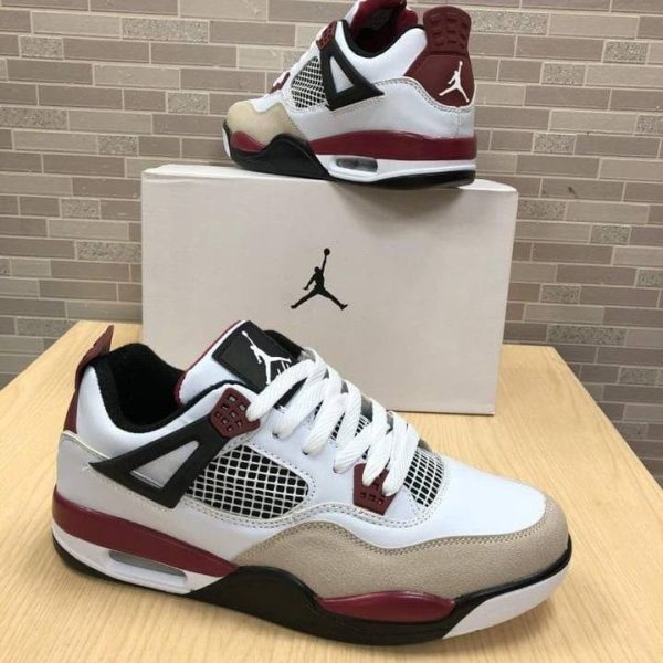 Nike Air JORDAN 4s White Brown Trainers