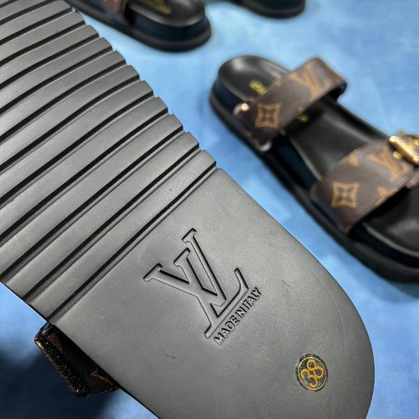 Louis Vuitton Bom Dia 1AAW8H Flat Comfortable Brown Slider Comes with Full Packaging