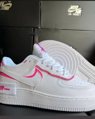 Nike Air Force Shadow 1 White Pink Women's Rep Trainers Sale UK