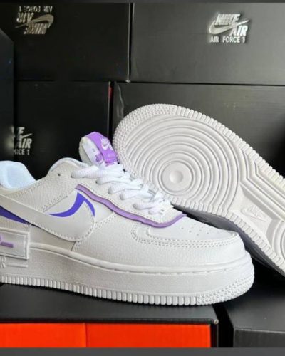 Nike Airforce-Shadow Women White Purple Sneakers Rep Sale UK
