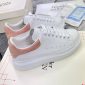 ALEXANDER MCQUEEN White & Pink leather sneakers