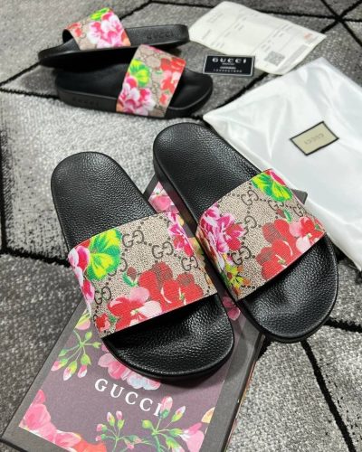 Gucci GG Blooms Floral Sliders Women's Sandals