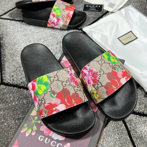 Gucci GG Blooms Floral Sliders Women's Sandals