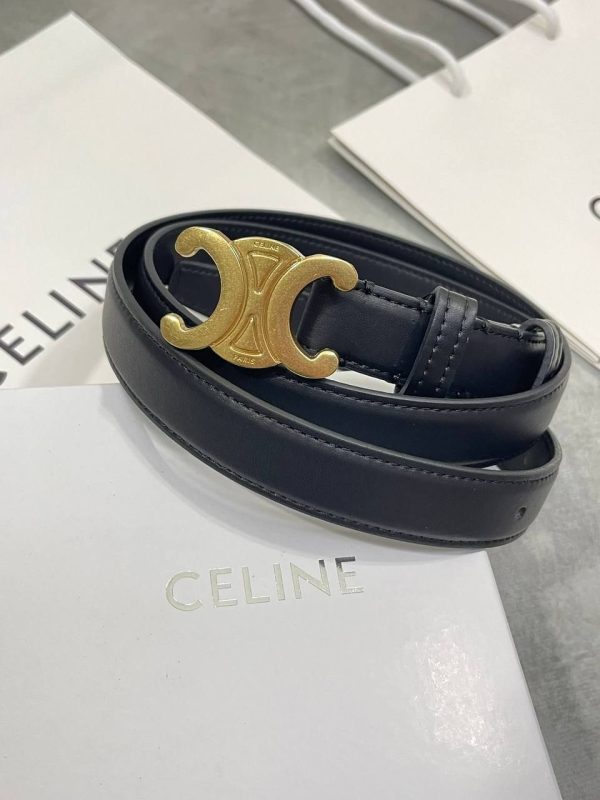 Celine Triomphe Belts in Black Color Celine Triomphe Belts in Black Color