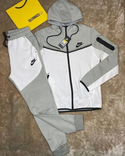 Nike Tech Fleece Tracksuit for Men Grey/White