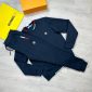 Moncler Men Women Replica Full Tracksuits Knitted Long Sleeves in blue color