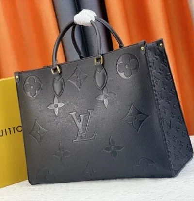Premium AA+ Replica Louis Vuitton On The Go Empriente Tote Bag for Women – High-Quality Leather Finish with Monogram Embossed Design