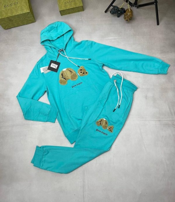 Palm Angels Bear Classic Tracksuit For Men’s Replica in blue color Palm Angels Bear Classic Tracksuit For Men’s Replica in blue color