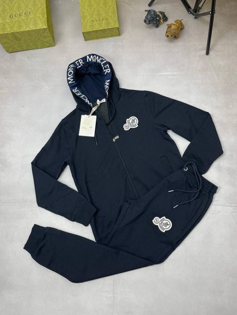 Moncler Men Women Replica Full Tracksuits in blue color
