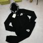 Moncler Men Women Replica Full Tracksuits in black color