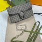 Gucci Dionysus GG Supreme Mini Clutch Luxury Chain Bag for Women In Brown Suede