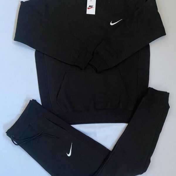 Nike Round Neck Tracksuit in black color