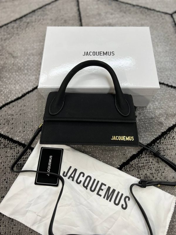 Jacquemus Le Chiquito Mini Foldover Bag Premium Replica Tote with Long Strap In Black Color Jacquemus Le Chiquito Mini Foldover Bag Premium Replica Tote with Long Strap In Black Color