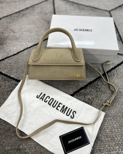 Jacquemus Le Chiquito Mini Foldover Bag Premium Replica Tote with Long Strap In Beige Color Jacquemus Le Chiquito Mini Foldover Bag Premium Replica Tote with Long Strap In Beige Color
