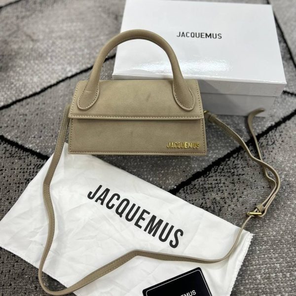 Jacquemus Le Chiquito Mini Foldover Bag Premium Replica Tote with Long Strap In Beige Color