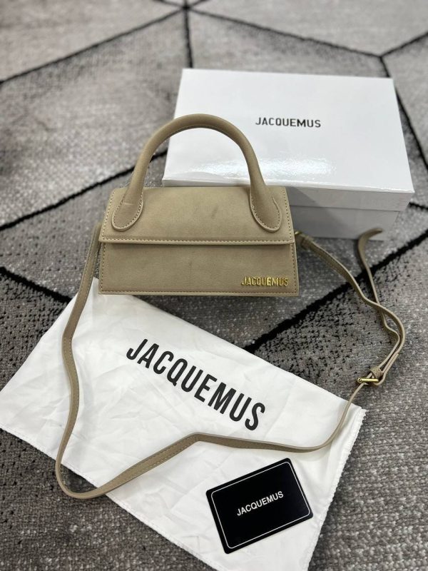Jacquemus Le Chiquito Mini Foldover Bag Premium Replica Tote with Long Strap In Beige Color Jacquemus Le Chiquito Mini Foldover Bag Premium Replica Tote with Long Strap In Beige Color