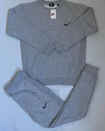 Nike Round Neck Tracksuit in grey color