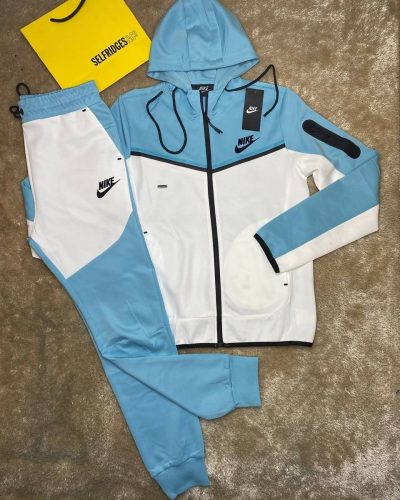 Nike Tech Fleece Tracksuit for Men Blue/White