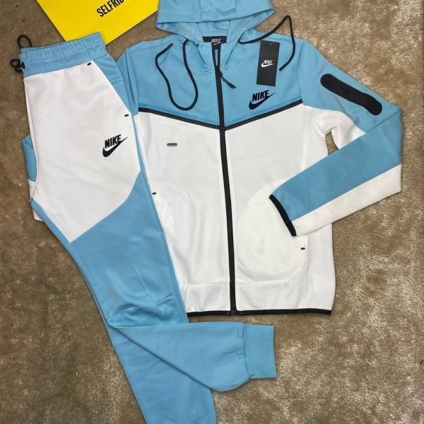 Nike Tech Fleece Tracksuit for Men Blue/White