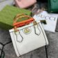 Gucci GG Diana Mini Tote Bag for Women Bamboo Handle Crossbody Purse In White Color