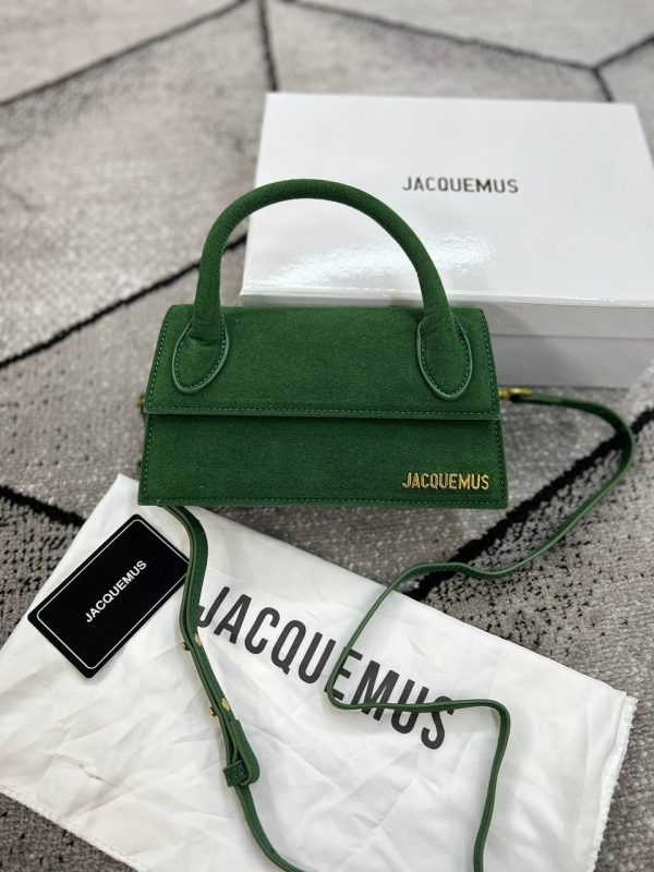 Jacquemus Le Chiquito Mini Foldover Bag Premium Replica Tote with Long Strap In Green Color Jacquemus Le Chiquito Mini Foldover Bag Premium Replica Tote with Long Strap In Green Color