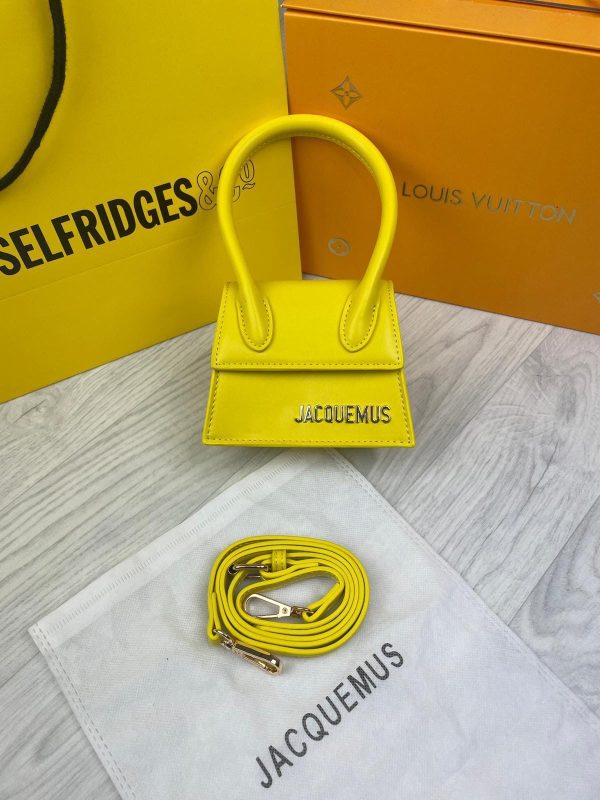 Jacquemus Le Chiquito Mini Replica Bag Luxury Crossbody Square Handbag for Women In Yellow Color Jacquemus Le Chiquito Mini Replica Bag Luxury Crossbody Square Handbag for Women In Yellow Color