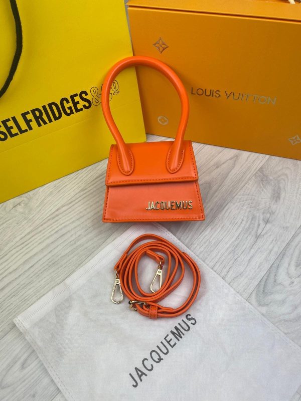 Jacquemus Le Chiquito Mini Replica Bag Luxury Crossbody Square Handbag for Women In orange Color Jacquemus Le Chiquito Mini Replica Bag Luxury Crossbody Square Handbag for Women In orange Color