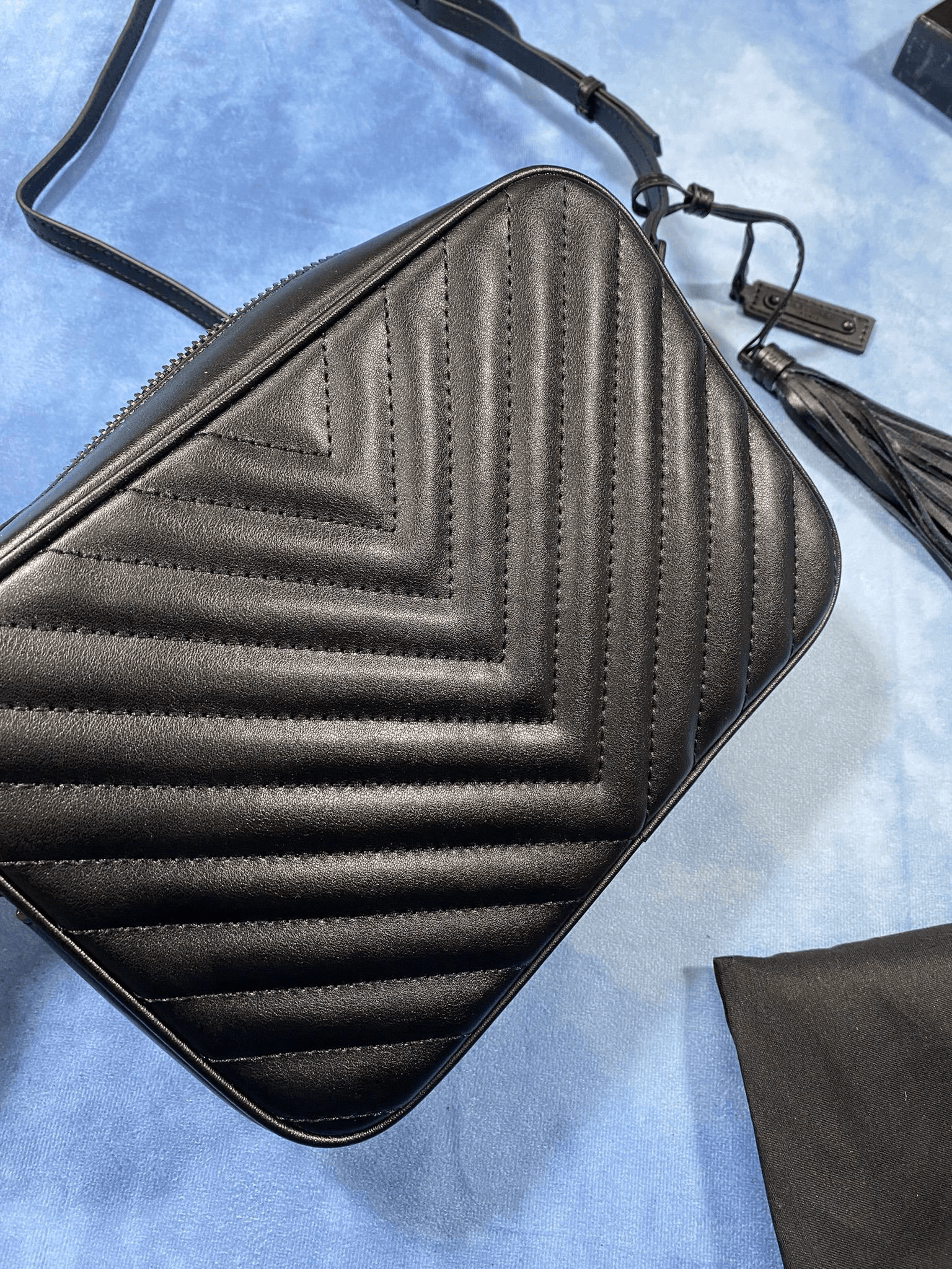 YSL Saint Laurent Paris Bag With Belt in Black Color