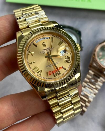 Rolex Day-Date with Golden Chain Strap