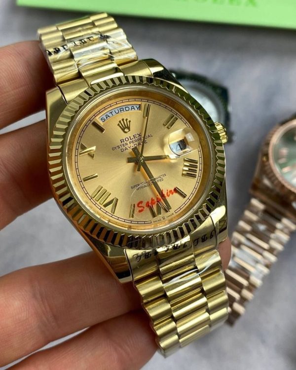 Rolex Day-Date with Golden Chain Strap