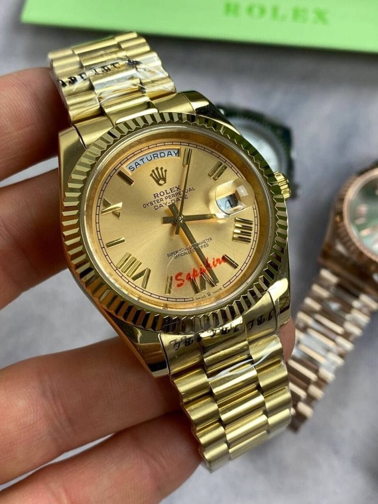 Rolex Day-Date with Golden Chain Strap