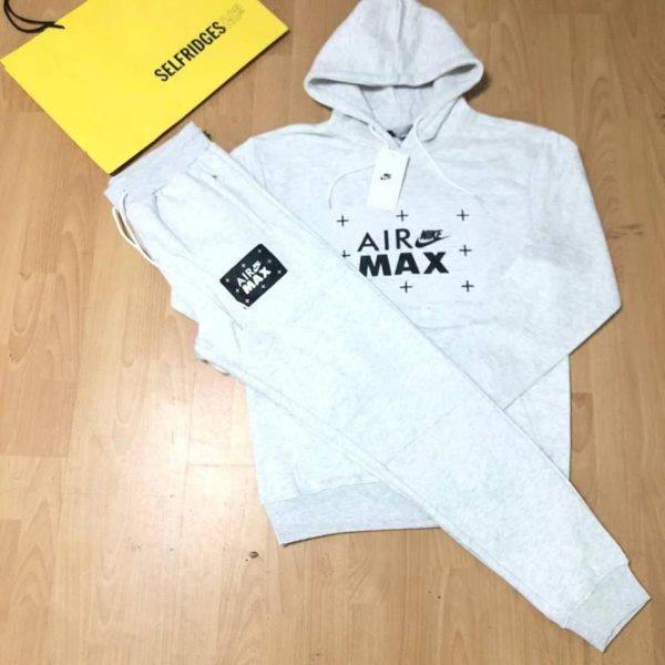 Nike Tracksuit with Pullover Hoodie in white Color