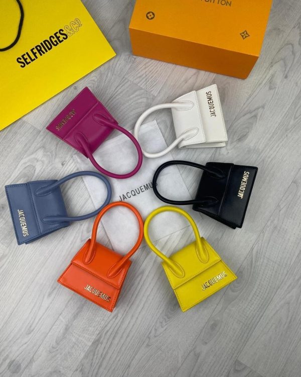 Jacquemus Le Chiquito Mini Replica Bag Luxury Crossbody Square Handbag for Women (White, Black, Yellow, Orange, Purple, Grey)