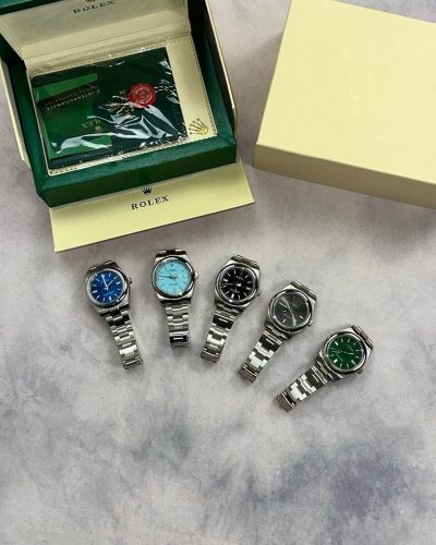 Rolex Oyster Perpetual With Silver Strap