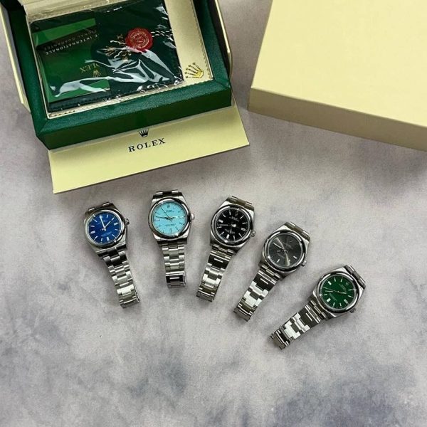 Rolex Oyster Perpetual With Silver Strap