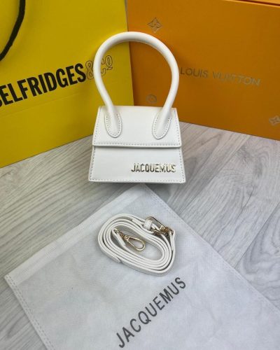Jacquemus Le Chiquito Mini Replica Bag Luxury Crossbody Square Handbag for Women In White Color