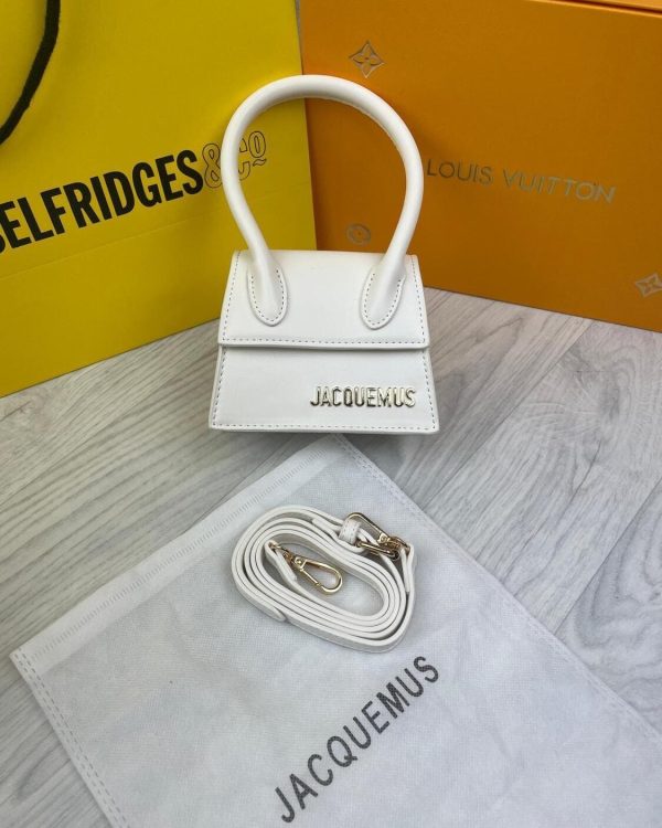 Jacquemus Le Chiquito Mini Replica Bag Luxury Crossbody Square Handbag for Women In White Color