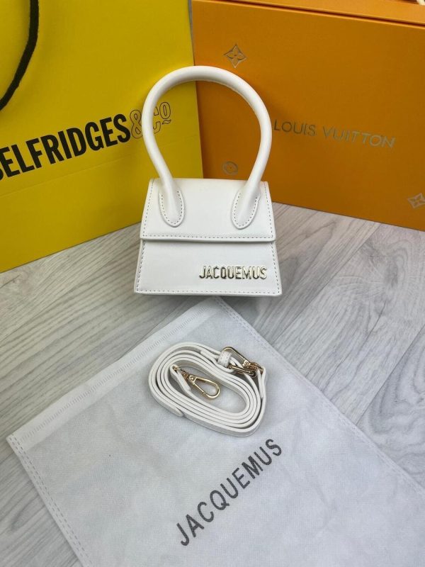 Jacquemus Le Chiquito Mini Replica Bag Luxury Crossbody Square Handbag for Women In White Color Jacquemus Le Chiquito Mini Replica Bag Luxury Crossbody Square Handbag for Women In White Color