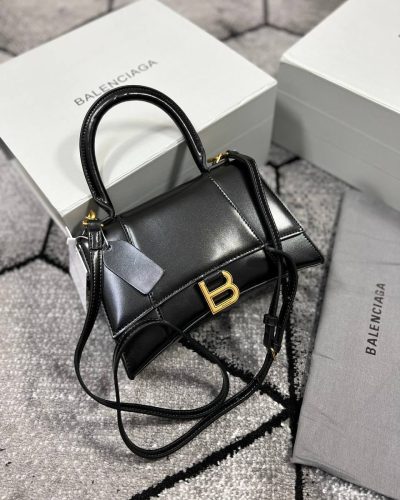 Balenciaga Women Hourglass Leather Replica Bag