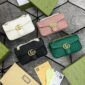 Gucci Marmont GG Logo Mini Bag Women's Leather Handbags in White, Green, Dusty Rose, & Black Colours
