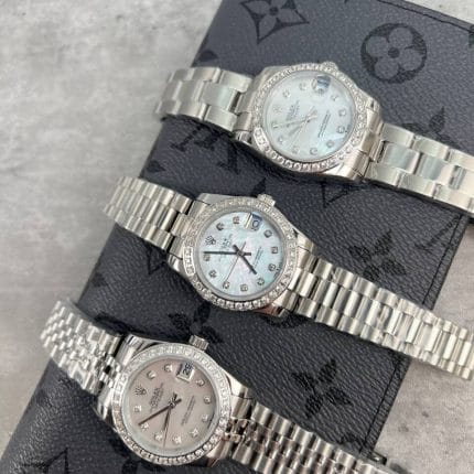 Rolex Datejust Diamond Dial Watch in Different Chain Straps