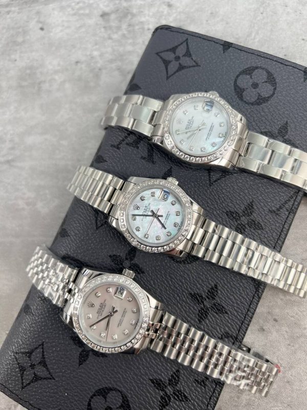 Rolex Datejust Diamond Dial Watch in Different Chain Straps Rolex Datejust Diamond Dial Watch in Different Chain Straps