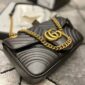 Gucci Marmont GG Logo Mini Bag Women's Leather Handbag in Black Colour