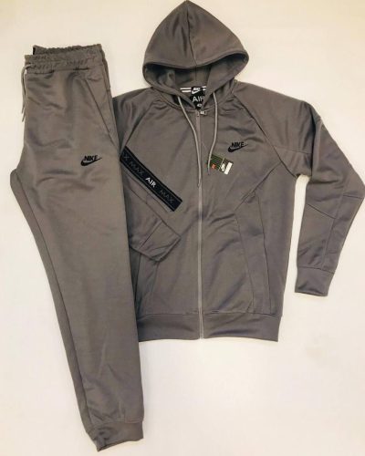 Nike Flex Vent Pro Tracksuit Old Season Tech Fleece Grey with Pullover Hoodie in brown color