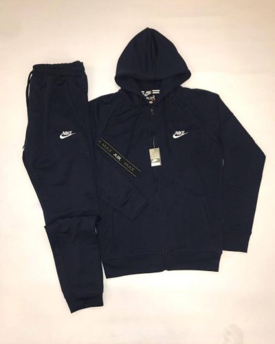 Nike Flex Vent Pro Tracksuit Old Season Tech Fleece Grey with Pullover Hoodie in navy blue color