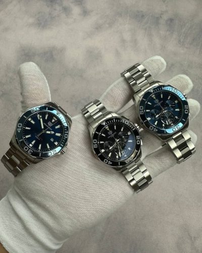 TAG Heuer Aquaracer Chronograph CAY111 with Silver Chain Strap