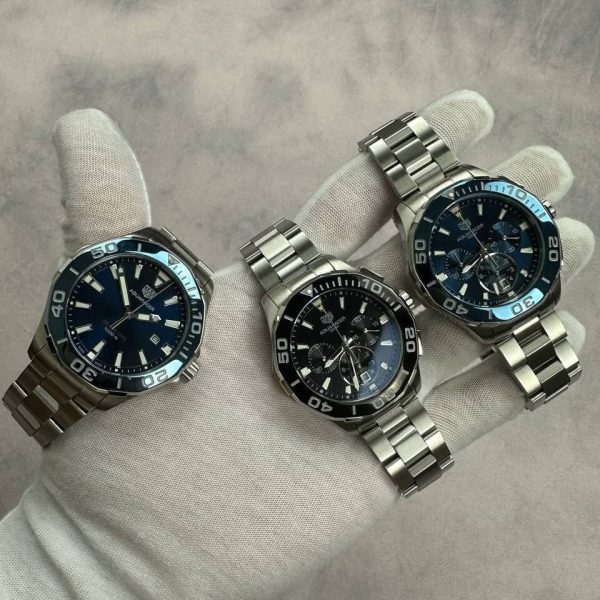 TAG Heuer Aquaracer Chronograph CAY111 with Silver Chain Strap